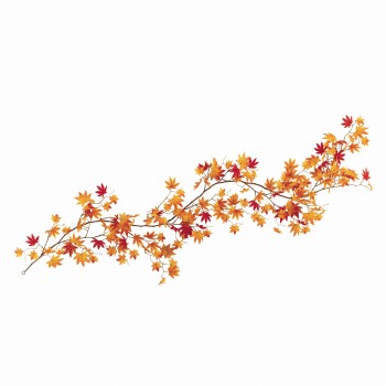 【今季完売】MAGIQ　彩りもみじガーランド　レッドオレンジイエロー　アーティフィシャルフラワー　造花　紅葉　FG005116