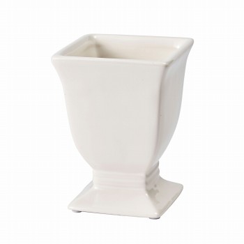ディークスクエアM　シャイニーホワイト　花器　ベース　陶器　CX000603-001