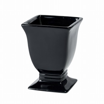 ディークスクエアM　シャイニーブラック　花器　ベース　陶器　CX000603-020