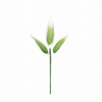 MAGIQ　豆笹　クリームグリーン　アーティフィシャルフラワー　造花　12本入　笹の葉　FA000874