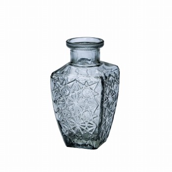 パルファン　グレー　花瓶　花器　4コ入　ガラス　インテリアベース　CX001407-015
