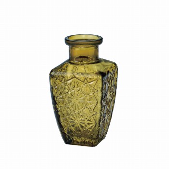 パルファン　イエロー　花瓶　花器　4コ入　ガラス　インテリアベース　CX001407-004