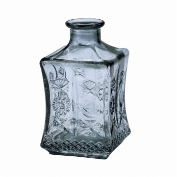 ランタン　グレー　花瓶　花器　4コ入　ガラス　インテリアベース　CX001408-015