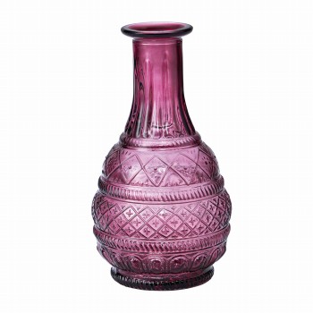 アラベスク　パープル　花瓶　花器　4コ入　ガラス　インテリアベース　CX001409-017