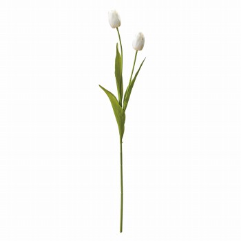 【今季完売】MAGIQ　ツインチューリップ　クリームホワイト　アーティフィシャルフラワー　造花　チューリップ　FM007846-001