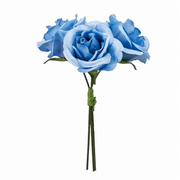 【完売品】MAGIQ　フェアリーローズピック　ブルー　アーティフィシャルフラワー　造花　ローズ　バラ　FM001010-010