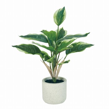 ホスタリーフポット　観葉植物　インテリアグリーン　フェイクグリーン　アーティフィシャル　造花　FZ001858