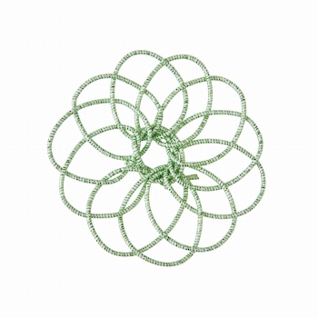 水引花紋様　若葉　水引飾り　4コ入　デコレーションパーツ　MH000550-023