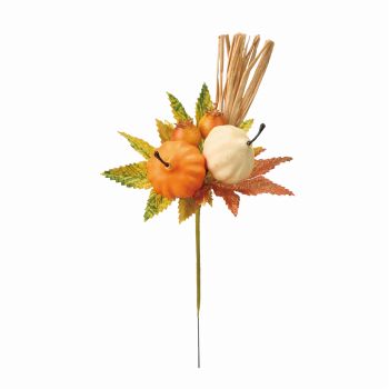 【今季完売】ニュアンスパンプキンピック　アーティフィシャルフラワー　造花　4本入　かぼちゃ　ハロウィン　HW008620