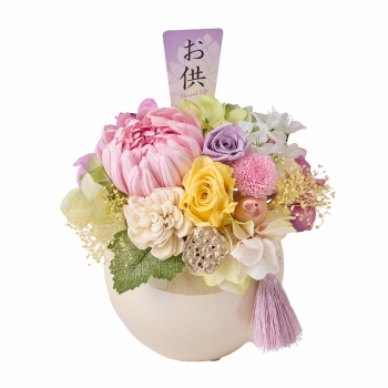 東京堂オリジナル　遥花（はるか）　アレンジメント　プリザーブドフラワー　フューネラルアレンジ　供花　ZY005490