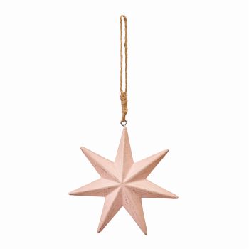 ソリッドスターS　ピンク　クリスマスオーナメント　星　デコレーション素材　XO000850-002