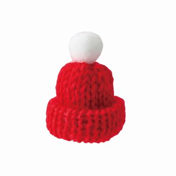 プチニット帽　レッド　デコレーション素材　6コ入　置物　クリスマス　XO000251-003