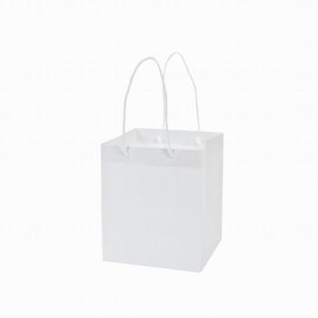 アレンジバッグSS　白　5枚入　紙袋　フラワーアレンジメント用　手提げ袋　店舗用資材　SH000090-001