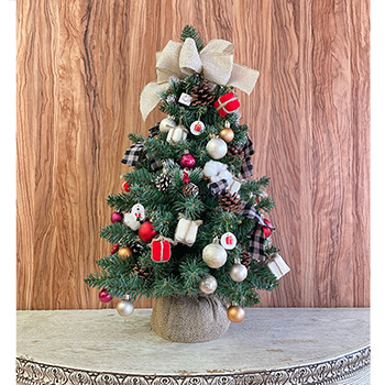 flentオリジナル　クリスマスツリー　ミニツリー　65cm　アレンジメント　アーティフィシャルフラワー　造花　ML037052