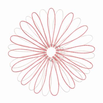 水引花菊飾り　白／ピンク　2コ入　水引飾り　デコレーション素材　MH000551-002