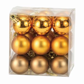 アステルボール30　ゴールデンイエロー　27コ入　デコレーション素材　オーナメント　クリスマス　ディスプレイ　インテリア　クリスマスボール　XB002030-004