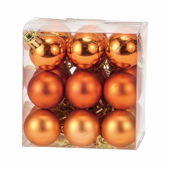 アステルボール30　オレンジ　27コ入　デコレーション素材　オーナメント　クリスマス　ディスプレイ　インテリア　クリスマスボール　XB002030-009