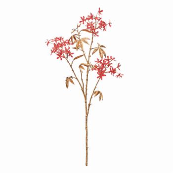 MAGIQ　綺羅の花枝　レッド／ゴールド　アーティフィシャルフラワー　造花　小花　FJ006000-003