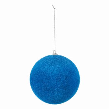 フロックボール12　ブルー　デコレーション素材　オーナメント　クリスマス　ディスプレイ　インテリア　クリスマスボール　XO001208-005