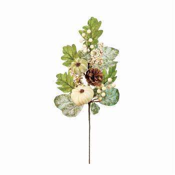 シャビーパンプキンスプレー　グリーン　アーティフィシャルフラワー　造花　実付き枝もの　HW001022
