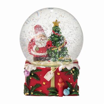 サンタスノードーム　クリア　デコレーション素材　オーナメント　置物　クリスマス　ディスプレイ　インテリア　スノードーム　サンタクロース　XY040383