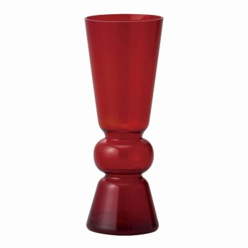 クレイ　valoa　7.5φ20H　CRIMSON RED　花瓶　ガラス　花器　ベース　CC777684-500