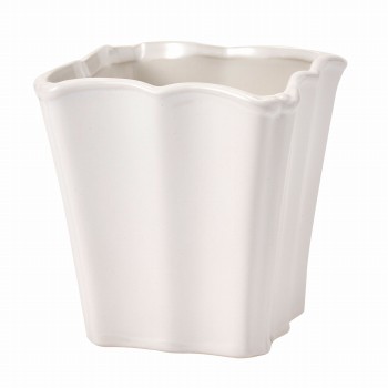 クレイ　femiVASE　12.5□13H　ホワイト　花器　ベース　陶器　CC144714-100