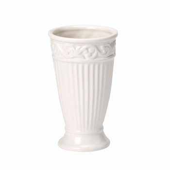 クレイ　entasis　6.5φ11H　ホワイト　花器　ベース　陶器　CC344177-100