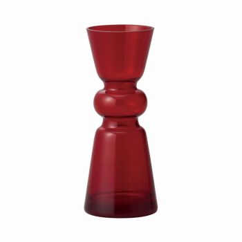 クレイ　valoa　6.5φ16H　CRIMSON RED　花瓶　ガラス　花器　ベース　CC777683-500