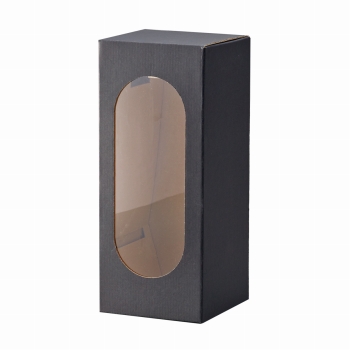 クレイ　cardboardbox　12.5□30.5H　BLACK　ガラスケース　ギフトボックス　花器　ベース　CC960504-800