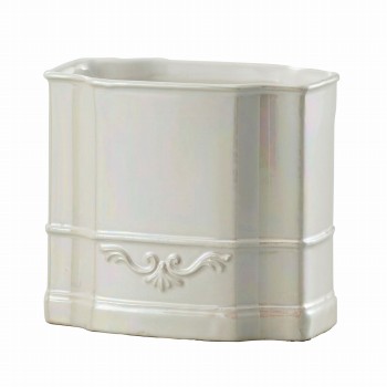 クレイ　ecrin　12L8.5W11H　パールホワイト　花瓶　花器　2コ入　陶器　CC120476-104