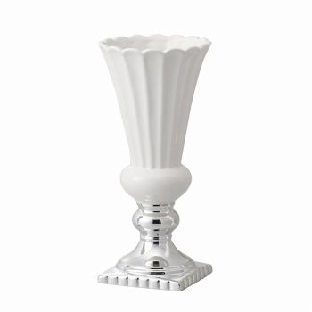 【完売品】クレイ　petiller　12φ26H　ホワイト　花器　ベース　陶器　CC326307-173