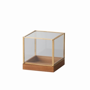クレイ　Petit Jardin mini　10.5□10.5H　GOLD　ガラスケース　ガラスボックス　花器　ベース　CC780560-902