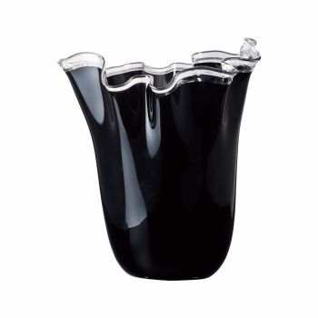 クレイ　Vinka　24L24W30H　ブラック　花瓶　ガラス　花器　ベース　CC778988-800