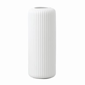 クレイ　Calme　9.5φ24H　ホワイト　花瓶　花器　ベース　陶器　CC366436-100