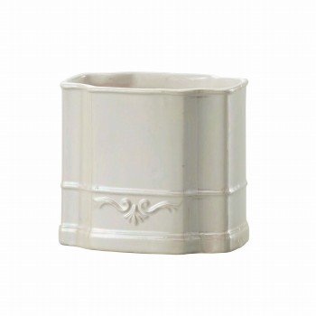 クレイ　ecrin　10L7.5W9H　パールホワイト　花瓶　花器　4コ入　陶器　CC120475-104