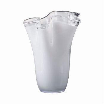 クレイ　Vinka　24L24W30H　ホワイト　花瓶　ガラス　花器　ベース　CC778988-100