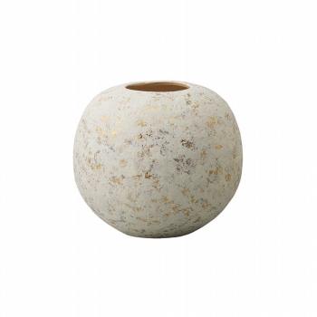 クレイ　Miniera　24φ21H　MIX IVORY　花瓶　陶器　花器　インテリアベース　CC190650-312