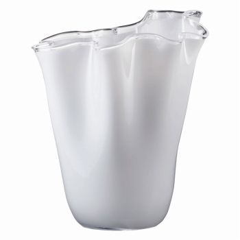 クレイ　Vinka　33L33W38H　ホワイト　花瓶　ガラス　花器　ベース　CC778989-100