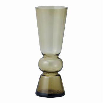 クレイ　valoa　7.5φ20H　OLIVE YELLOW　花瓶　ガラス　花器　ベース　CC777684-300